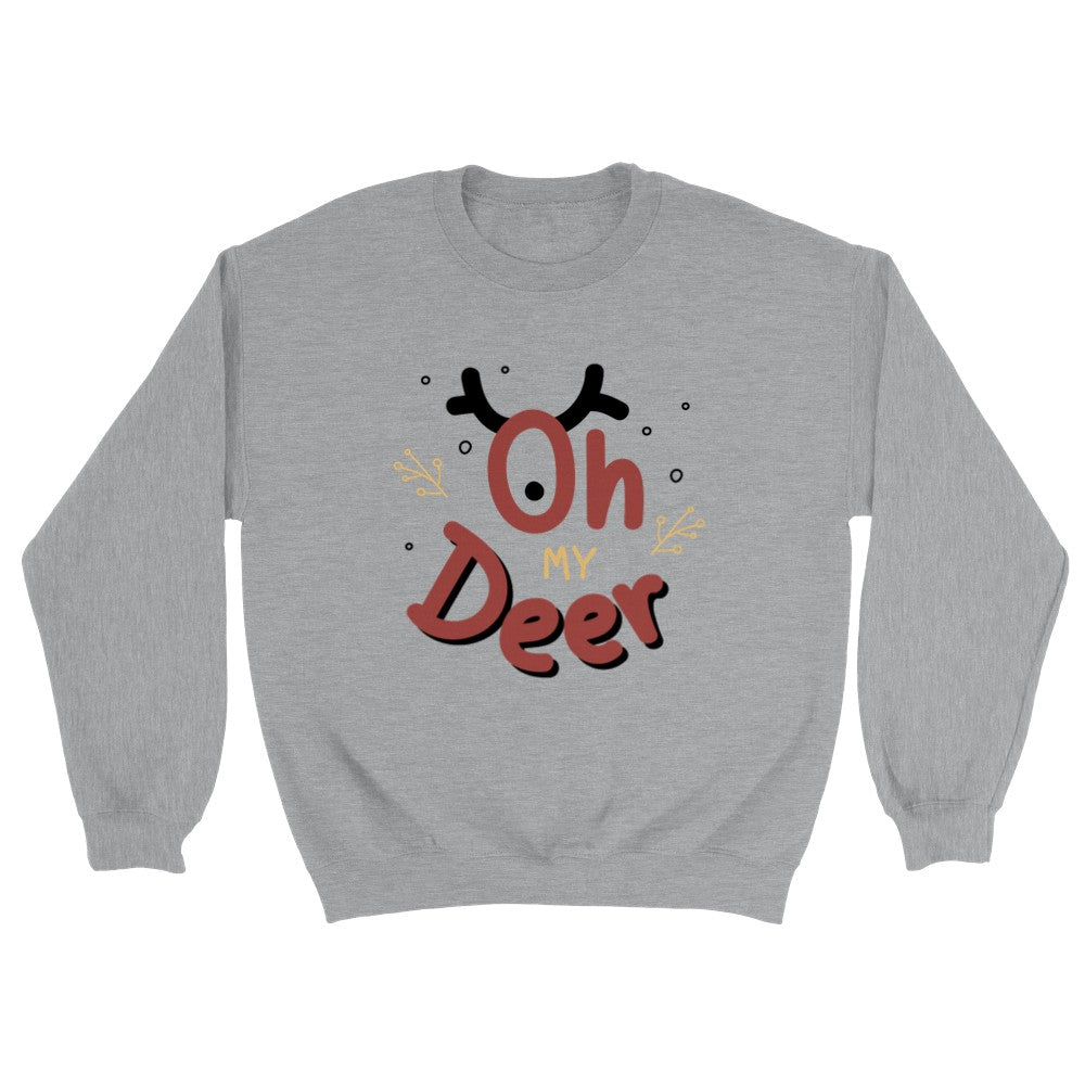 Sweatshirt - Weihnachts-Sweatshirt Oh My Deer - Klassisches Unisex-Sweatshirt mit Rundhalsausschnitt 