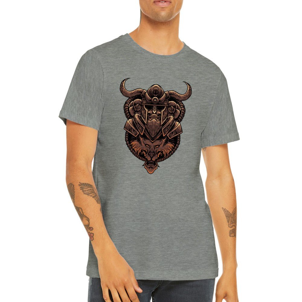 Grafik-T-Shirts - The Viking Wolf Artwork - Premium-Unisex-T-Shirt 