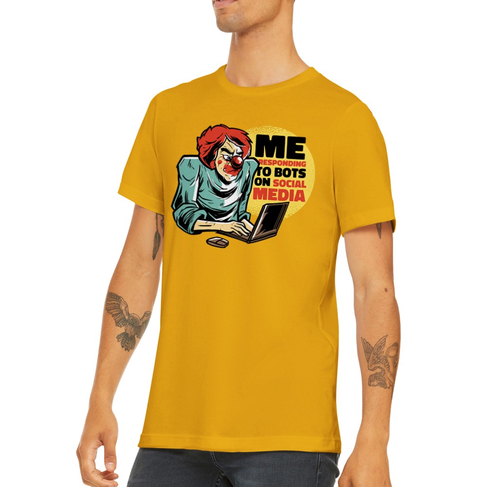 Citat T-shirt - Sjove Designs Artwork - Social Medie Bots Premium Unisex T-shirt