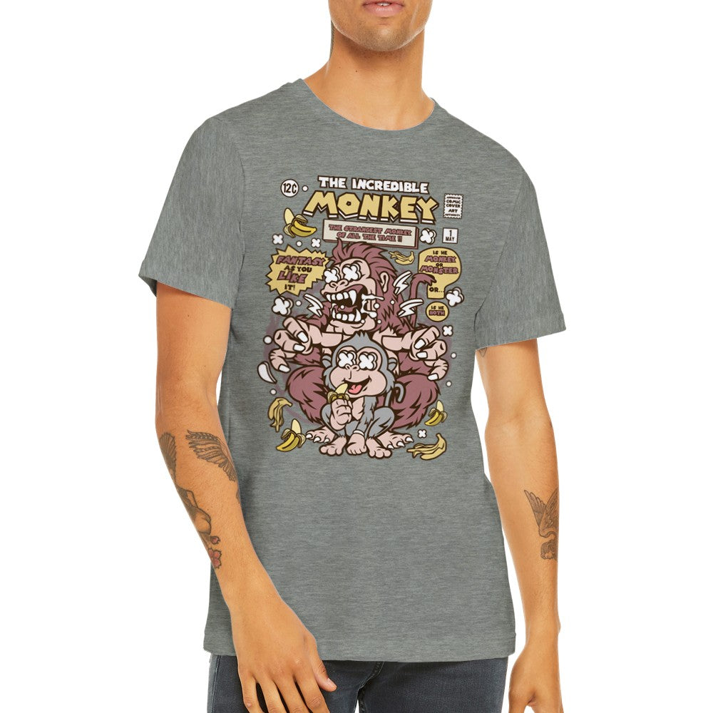 Sjove t-shirts - The Incredible Monkey Premium Unisex T-shirt