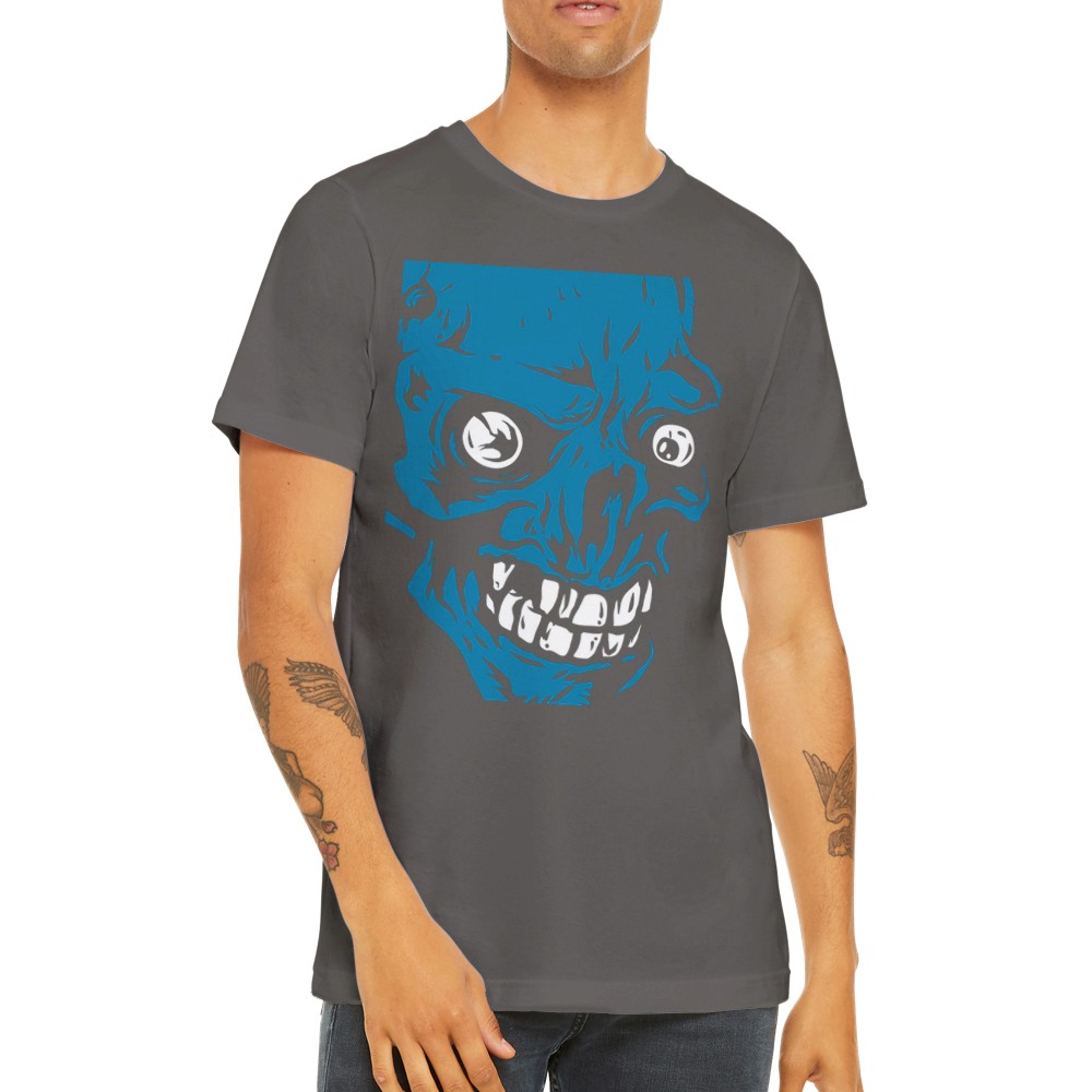 Artwork T-Shirts - Scary Eyes Skull Artwork - Premium Unisex T-shirt
