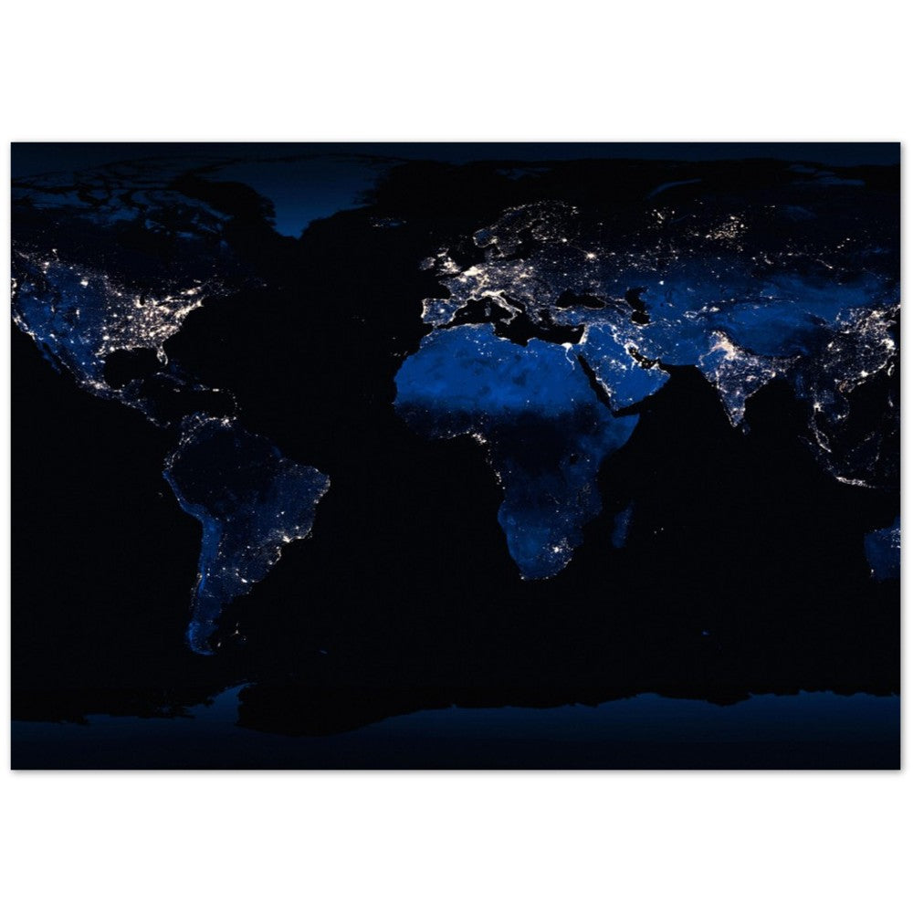 NASA Plakater - Night Earth (2012) - Premium Mat Plakat papir