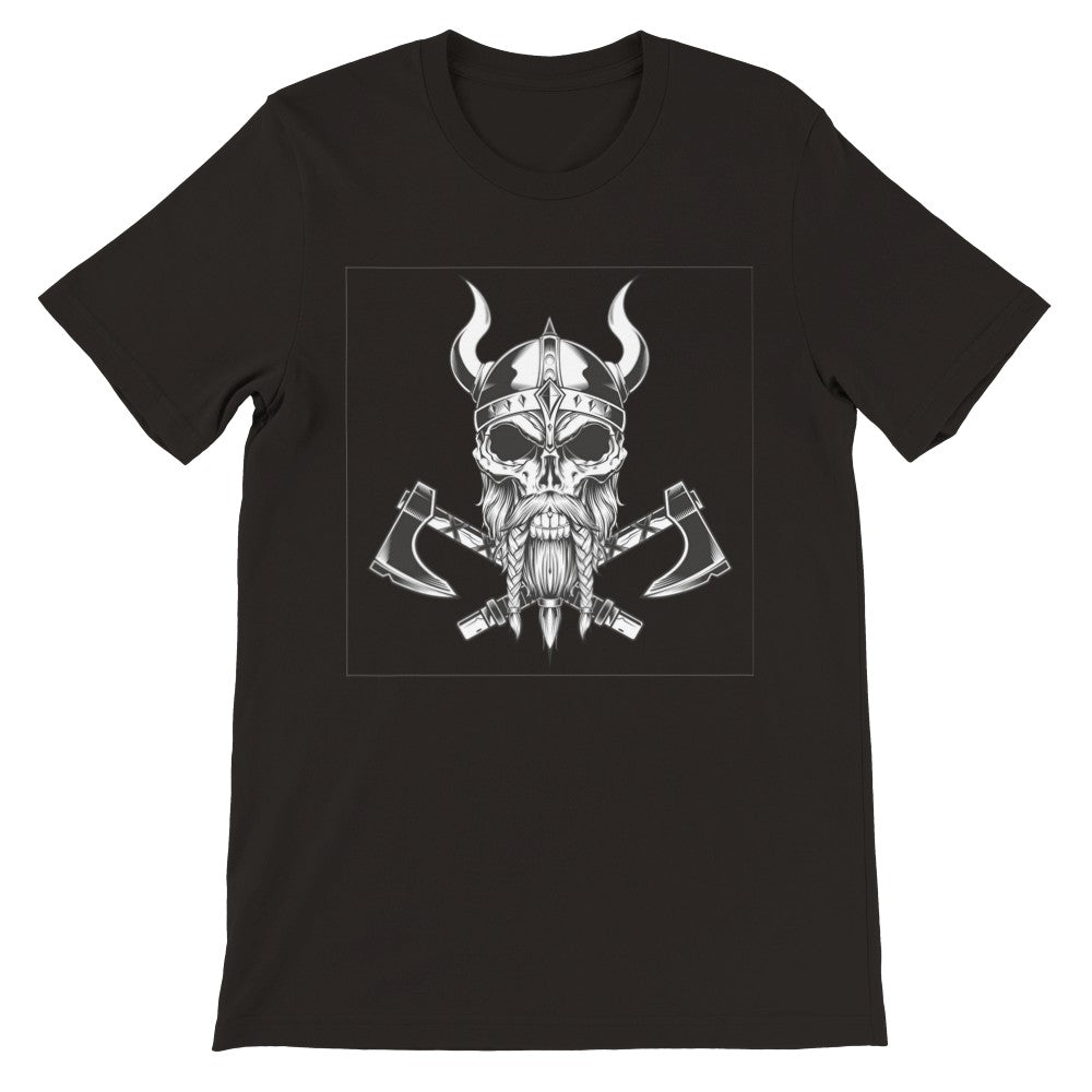 Quote T-Shirts - Vikings Dobble Ax Artwork Premium Unisex T-shirt