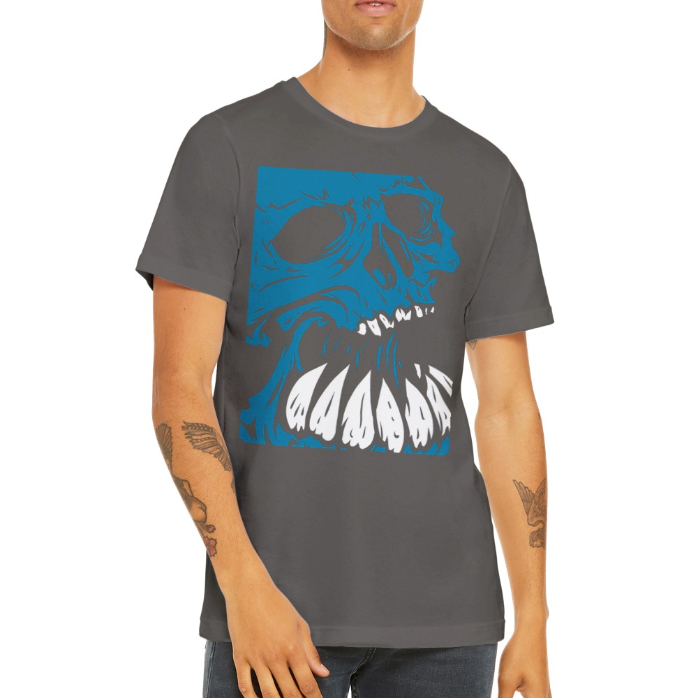Artwork T-Shirts - Screaming Skull Artwork - Premium-Unisex-T-Shirt 
