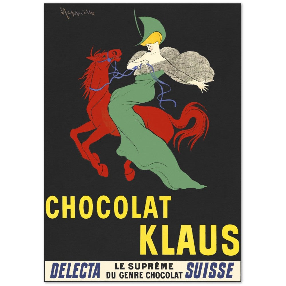 Poster - Leonetto Cappiello Chocalat Klaus (1930) Museumsplakatpapier