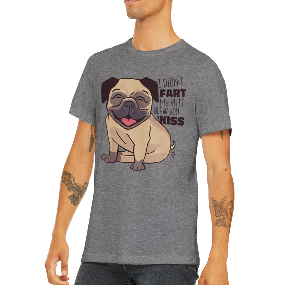 Mand med grå t-shirt med Bulldog t-shirt design