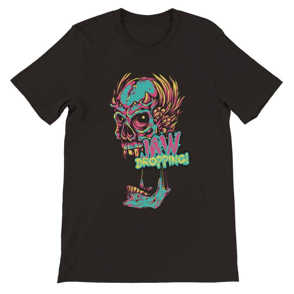 Artwork T-shirts - Skull Jaw Dropping Pop Retro - Premium Unisex T-shirt