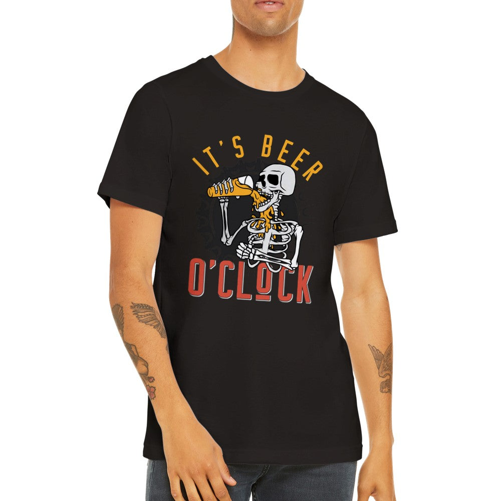 Lustige T-Shirts - Bier - Its Beer Oclock - Premium Unisex T-Shirt 