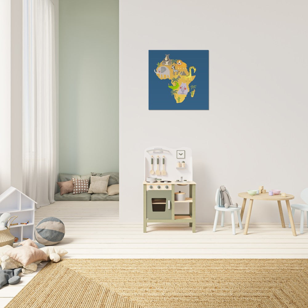 Children's Posters - Illustration of Wildlife Habitats Africa - Premium Matte Poster Paper