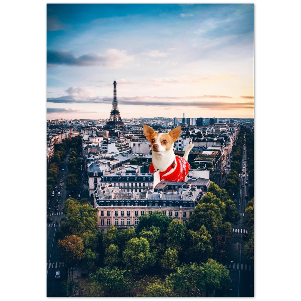 Plakat Artwork - Chihuahua vs Paris - Klassisk Mat Museums Plakat Papir
