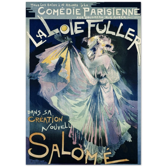 Poster Comédie Parisienne mit Porträt von Loie Fuller (1895) von Georges de Feure
