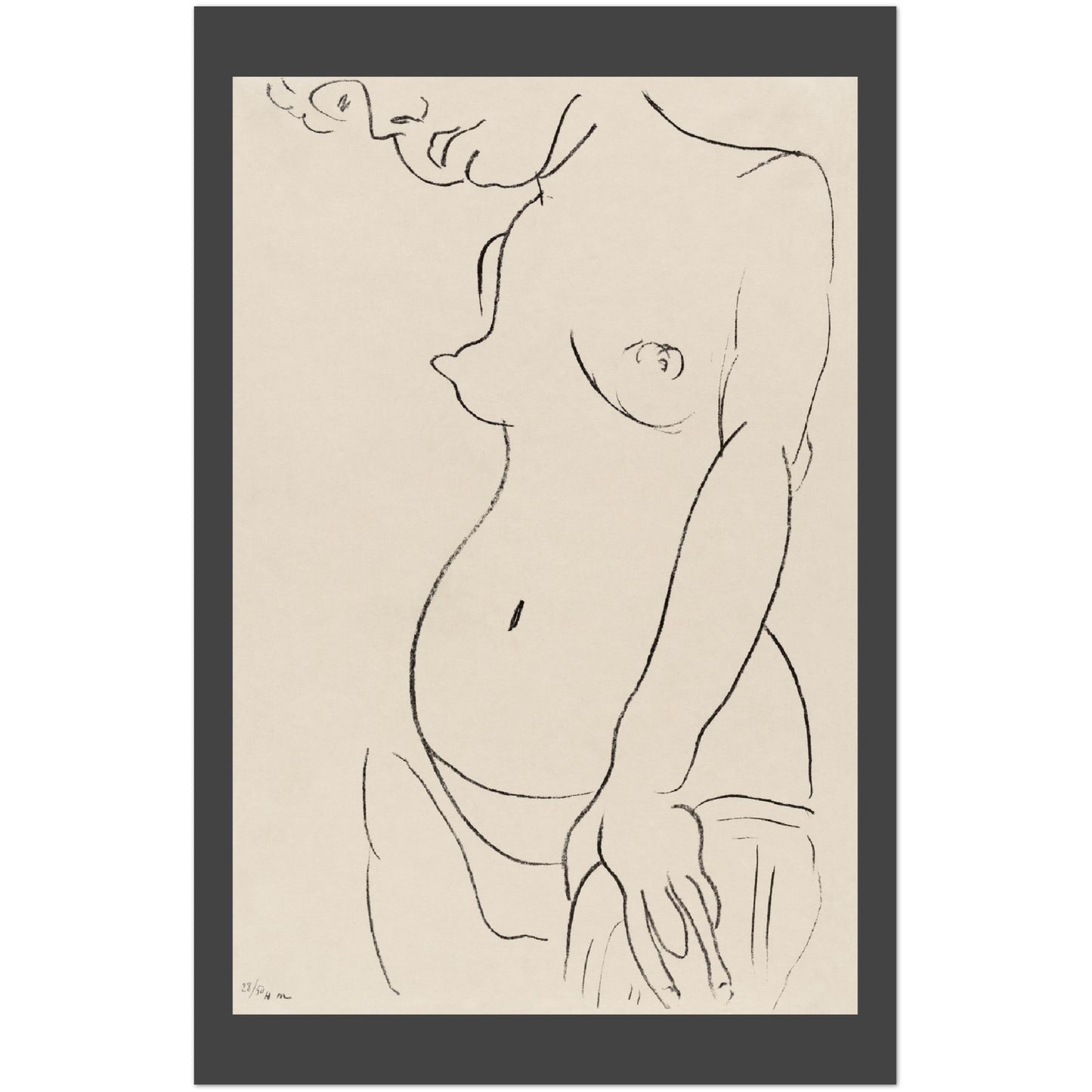 Poster – Henri Matisse – Three Quarter Nude Woman (1913) Hochwertiges mattes Posterpapier