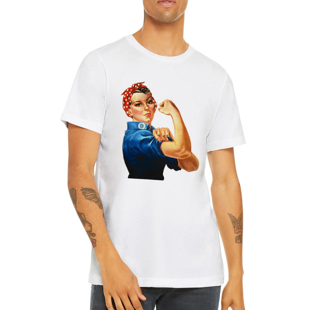 Mor T-shirts - Retro Style Power Woman - Premium Unisex T-shirt