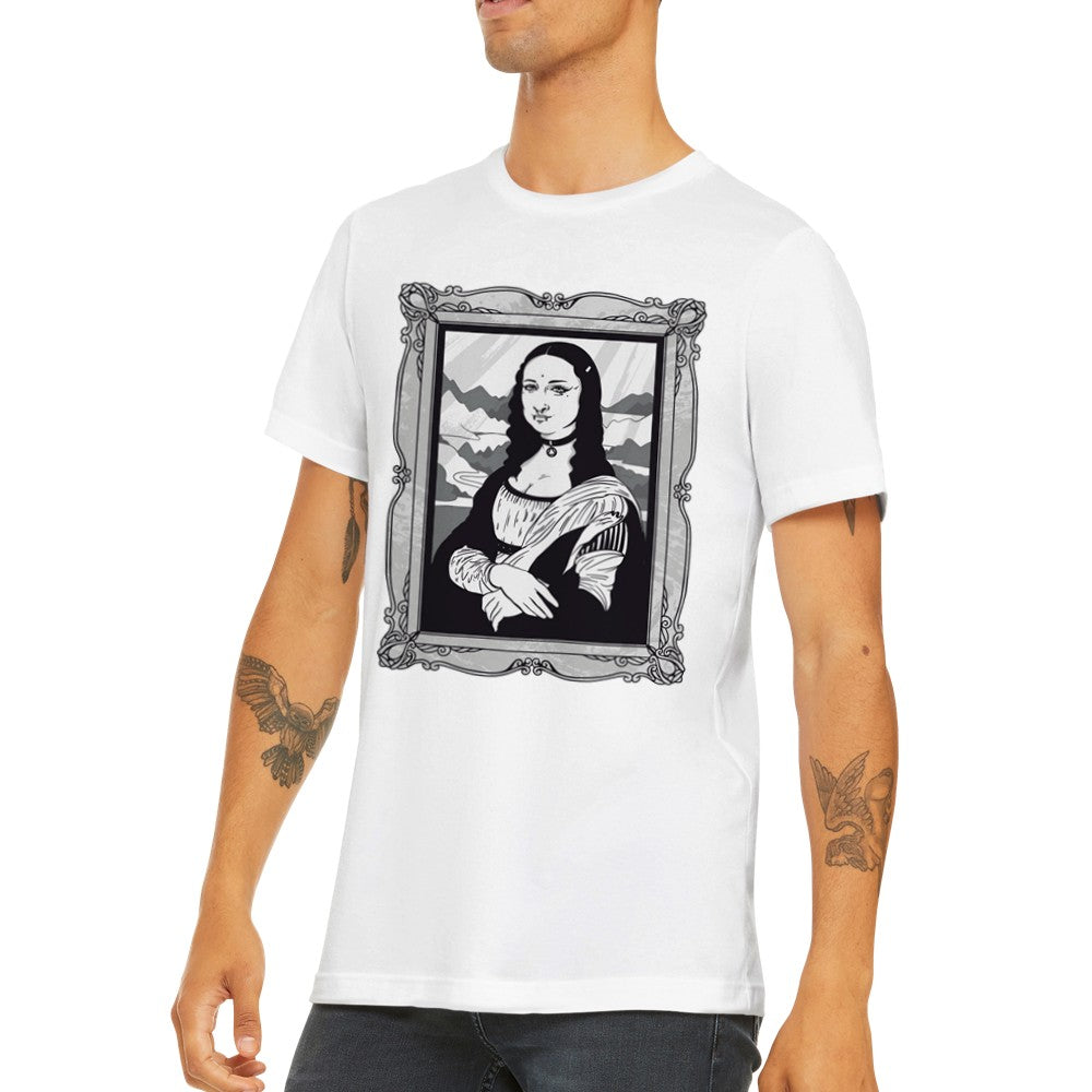 Quote T-shirt - Funny Designs Artwork - Mona Lisa Vamp Premium Unisex T-shirt