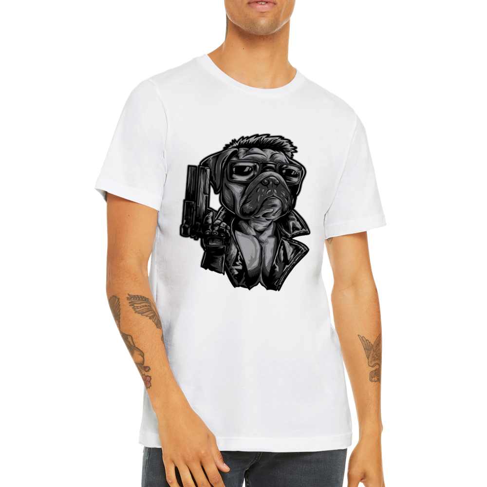 Sjove T-shirts - Fransk Bulldog Frencinator Premium Unisex T-shirt