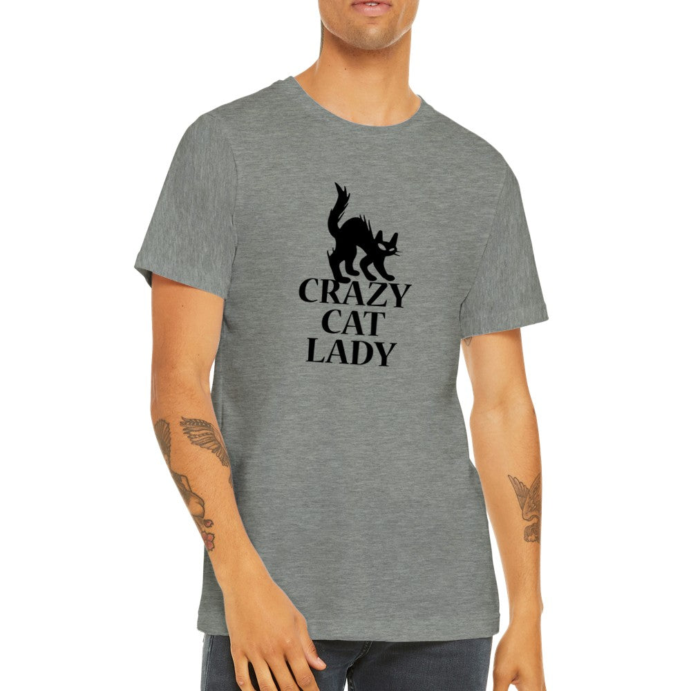 Funny T-Shirts - Cat Crazy Cat Lady - Premium Unisex T-shirt