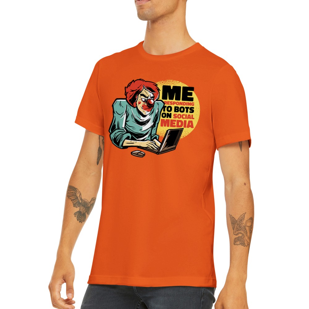 Citat T-shirt - Sjove Designs Artwork - Social Medie Bots Premium Unisex T-shirt