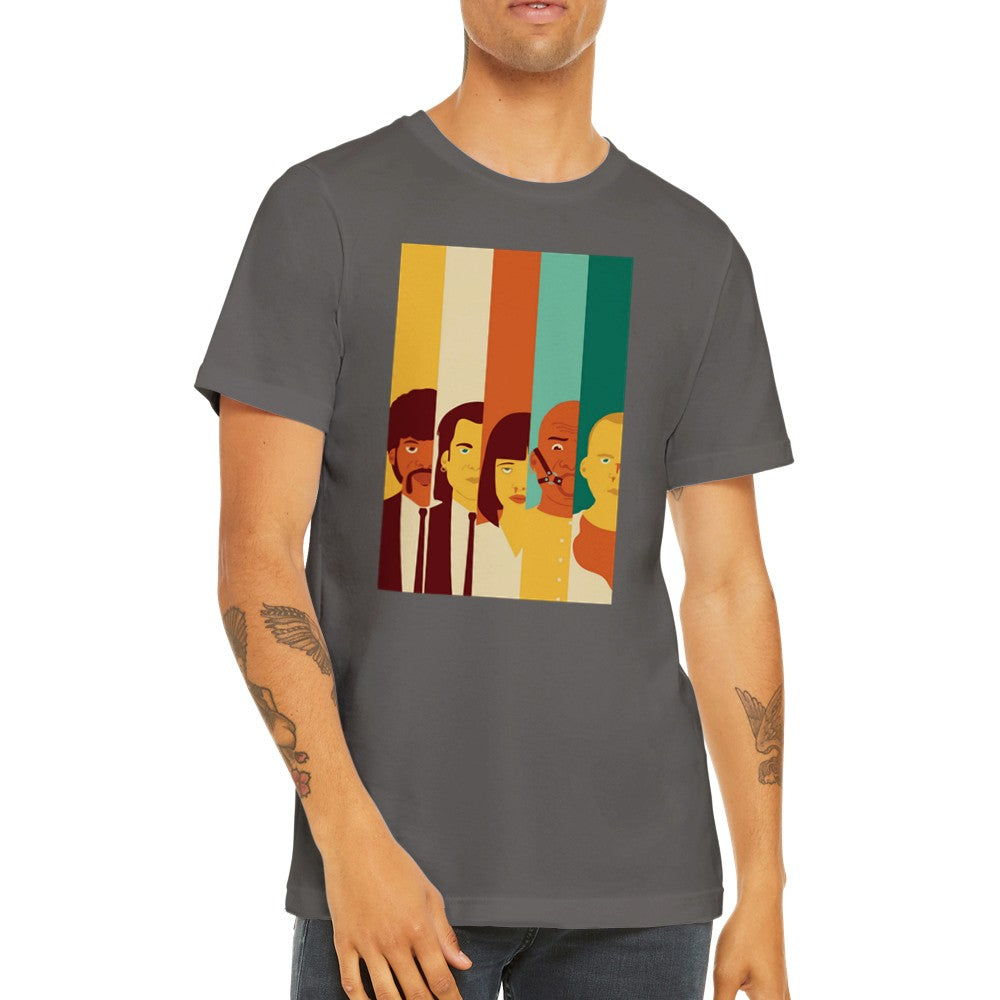 T-Shirt - Fiction Artwork - Retro-Premium-Unisex-T-Shirt aus Guss 