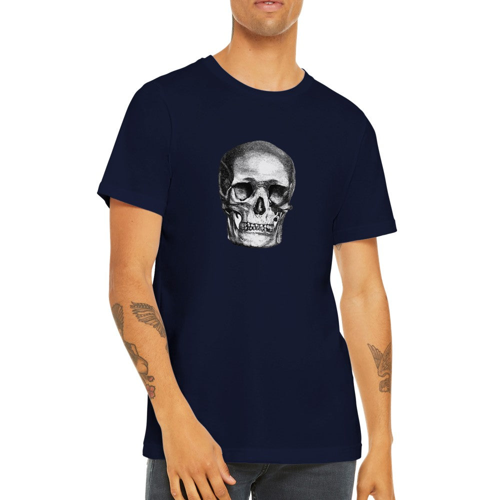 Zitat T-Shirts - Artwork - Old School Skull - Premium Unisex T-Shirt