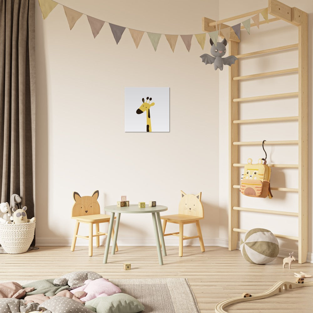 Kinderposter – Cartoon Giraffenkopf – Hochwertiges mattes Papier
