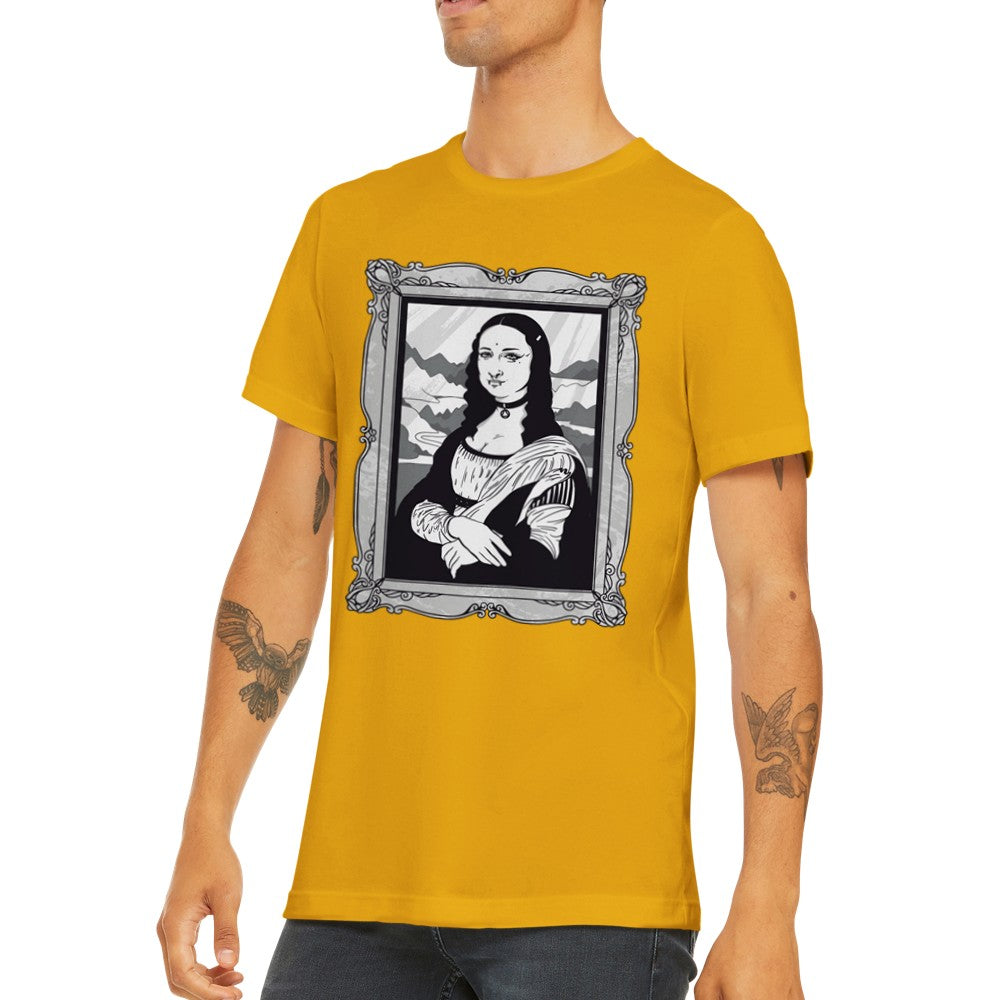 Citat T-shirt - Sjove Designs Artwork - Mona Lisa Vamp Premium Unisex T-shirt