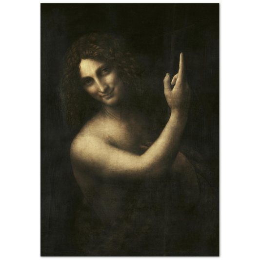 Plakat Leonardo da Vinci - Saint John the Baptist - Klassisk Mat Museums Plakat Papir