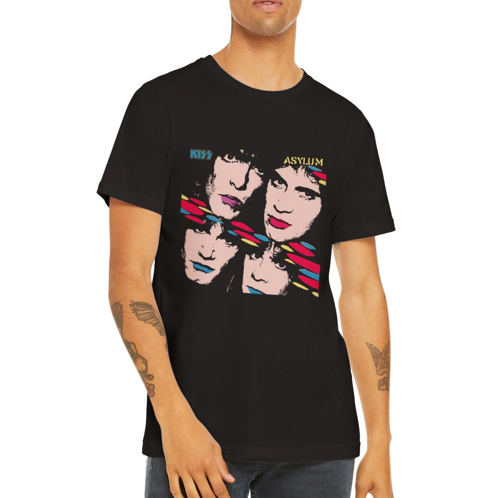 Musik T-shirt - Kiss Artwork - Kiss Asylum Cover Art Premium Unisex T-shirt