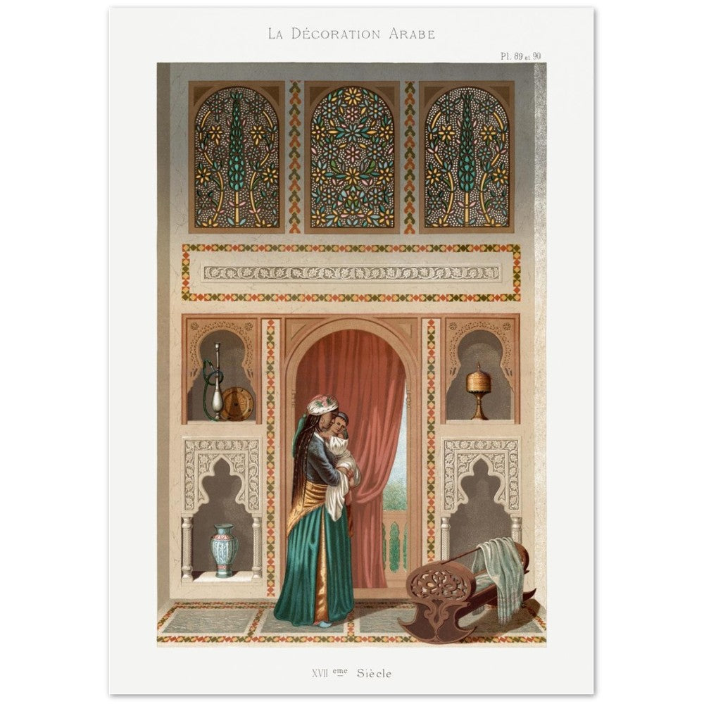 Plakat La Décoration Arabe af Emile Prisse d'Avennes (1807-1879) PI. 89 est 90