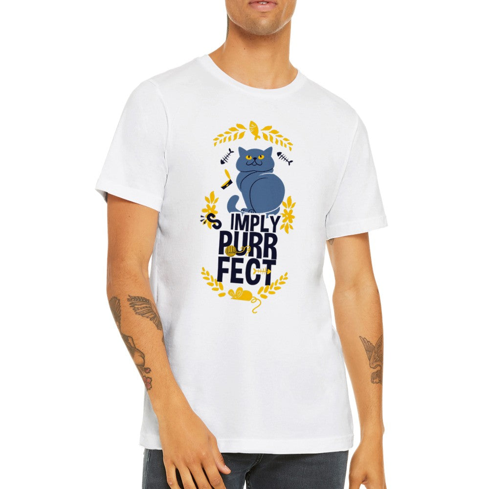 Lustige T-Shirts - Katze - Simply Purrfect - Premium Unisex T-Shirt 