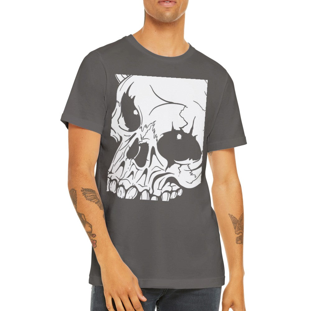 Grafik-T-Shirts - Dämonenschädel - Premium-Unisex-T-Shirt 