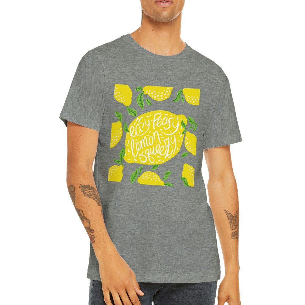 Sjov T-shirt - Easy Peasy Lemon Squeezy Premium Unisex T-shirt