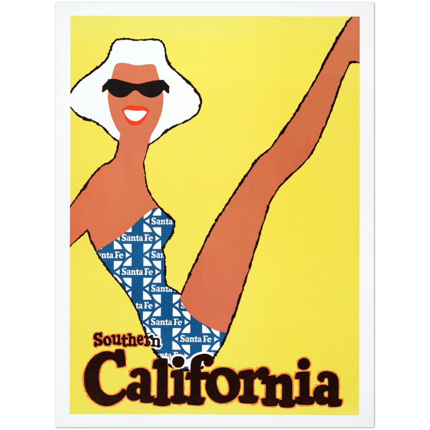 Poster - Southern California Girl in Santa Fe in Swimsuit (1963) Premium Matte Poster Paper
