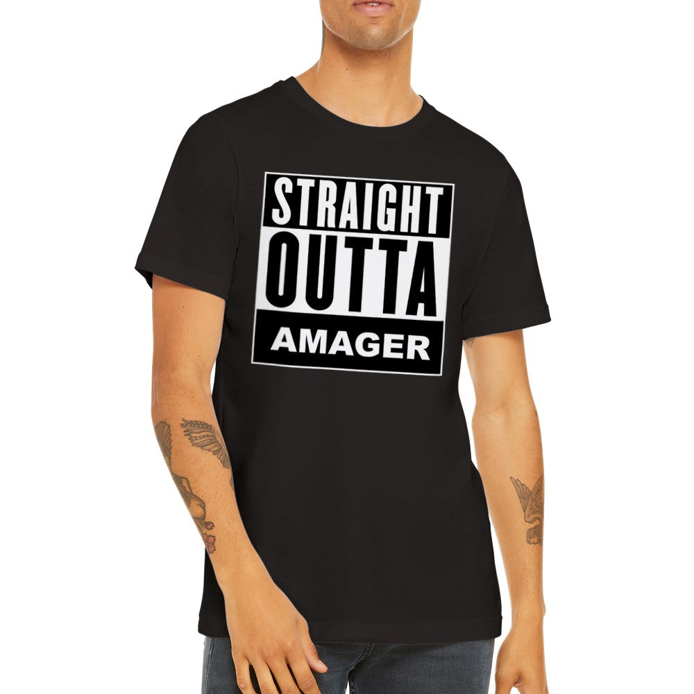 Lustige Stadt T-Shirts - Straight Outta Amager - Premium Unisex T-Shirt