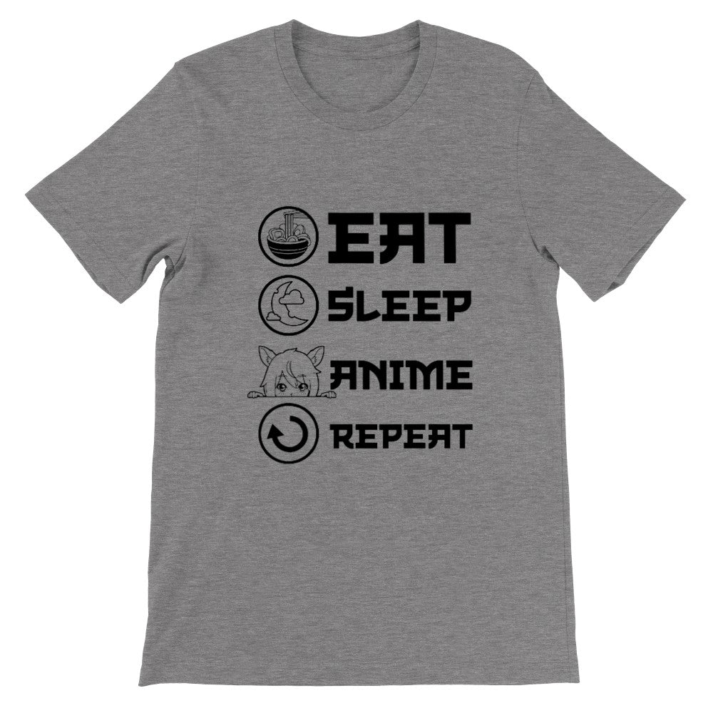 Quote t-shirt - Anime - Eat, Sleep, Anime, Repeat - Premium Unisex T-shirt 