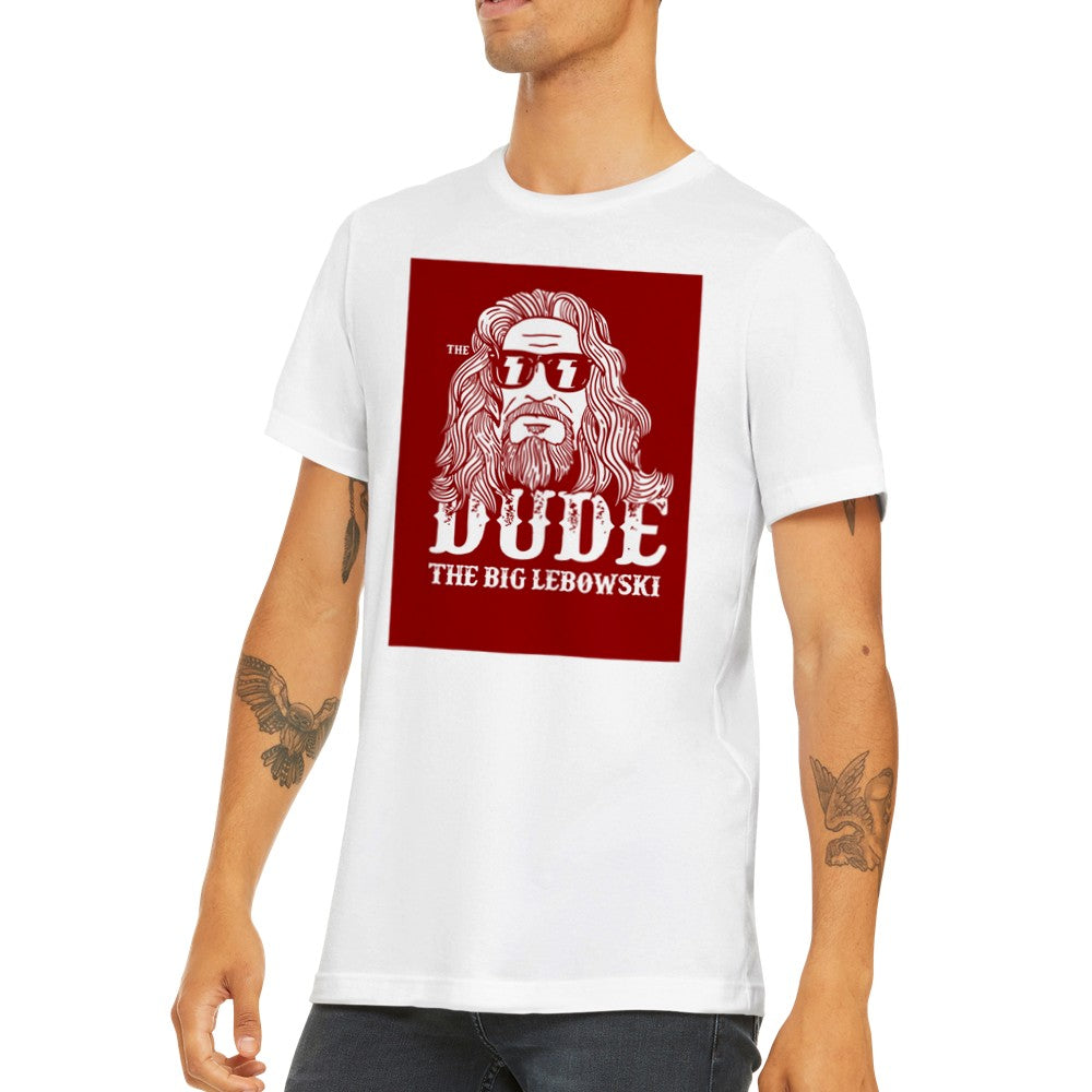 T-Shirt - Lebowski Artwork - The Dude Red - Premium-Unisex-T-Shirt