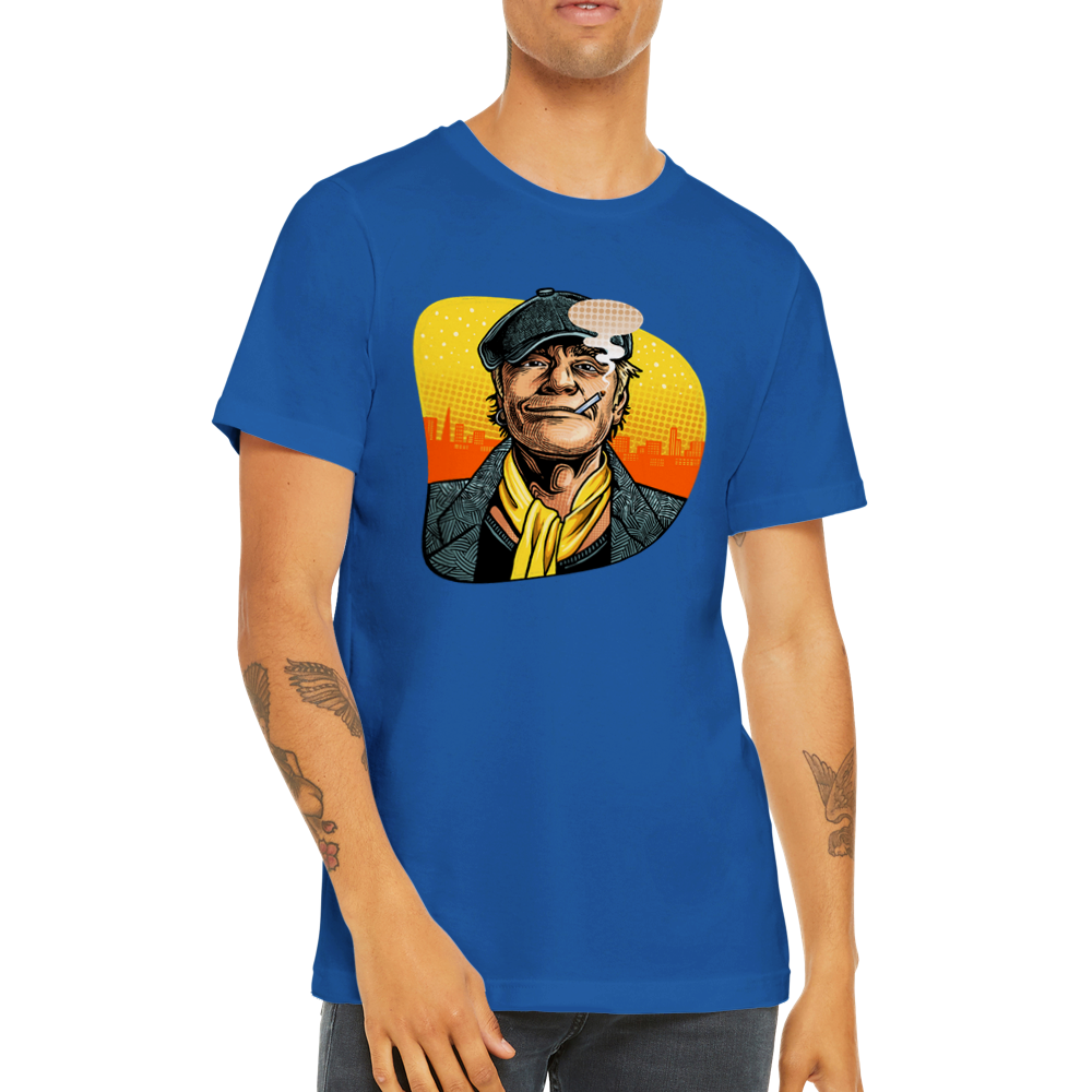 Celeb T-shirts - Kim Larsen Artwork - Blå Premium Unisex T-shirt