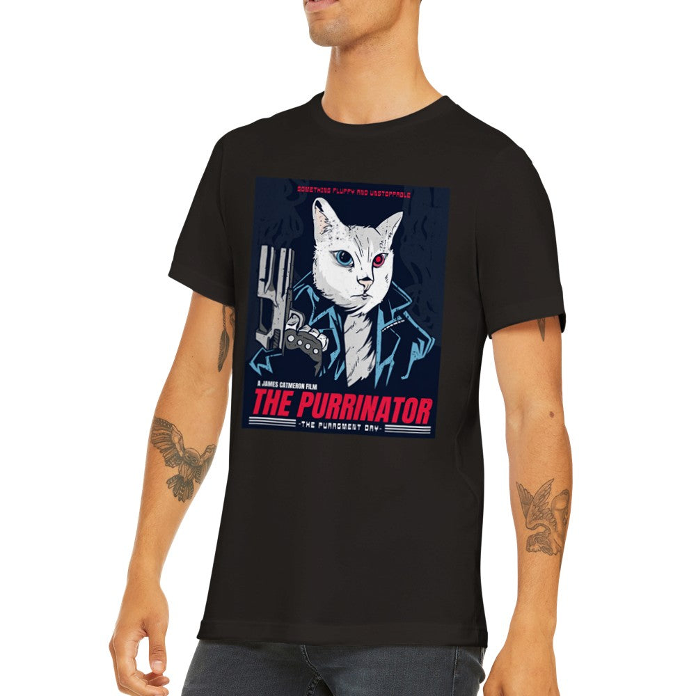 Citat T-shirt - Sjove Designs Artwork -The Purrinator Kat Premium Unisex T-shirt