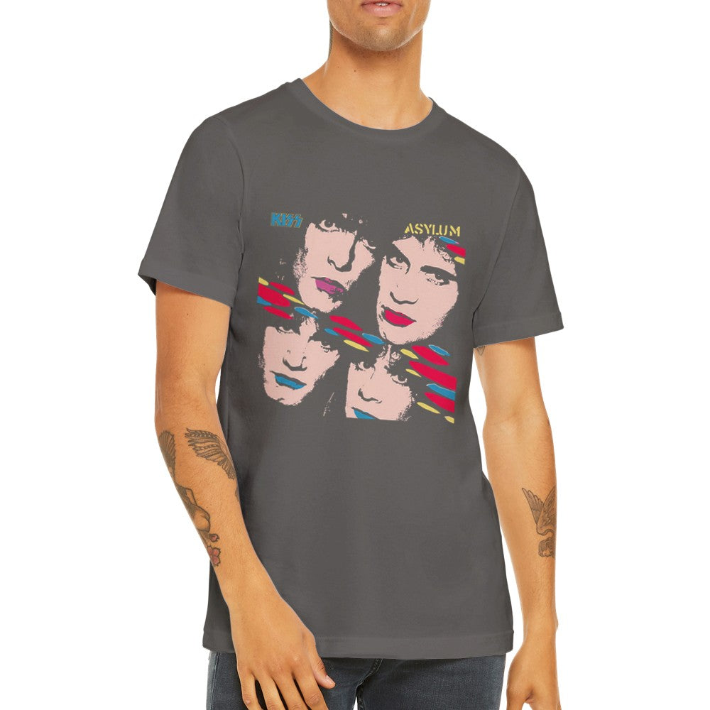 Musik T-shirt - Kiss Artwork - Kiss Asylum Cover Art Premium Unisex T-shirt