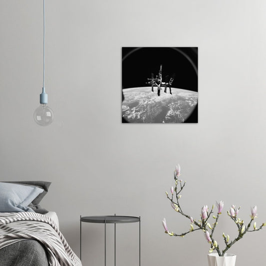 NASA Posters - Space Station Mir with Earth as Background - Premium Matte Poster Paper