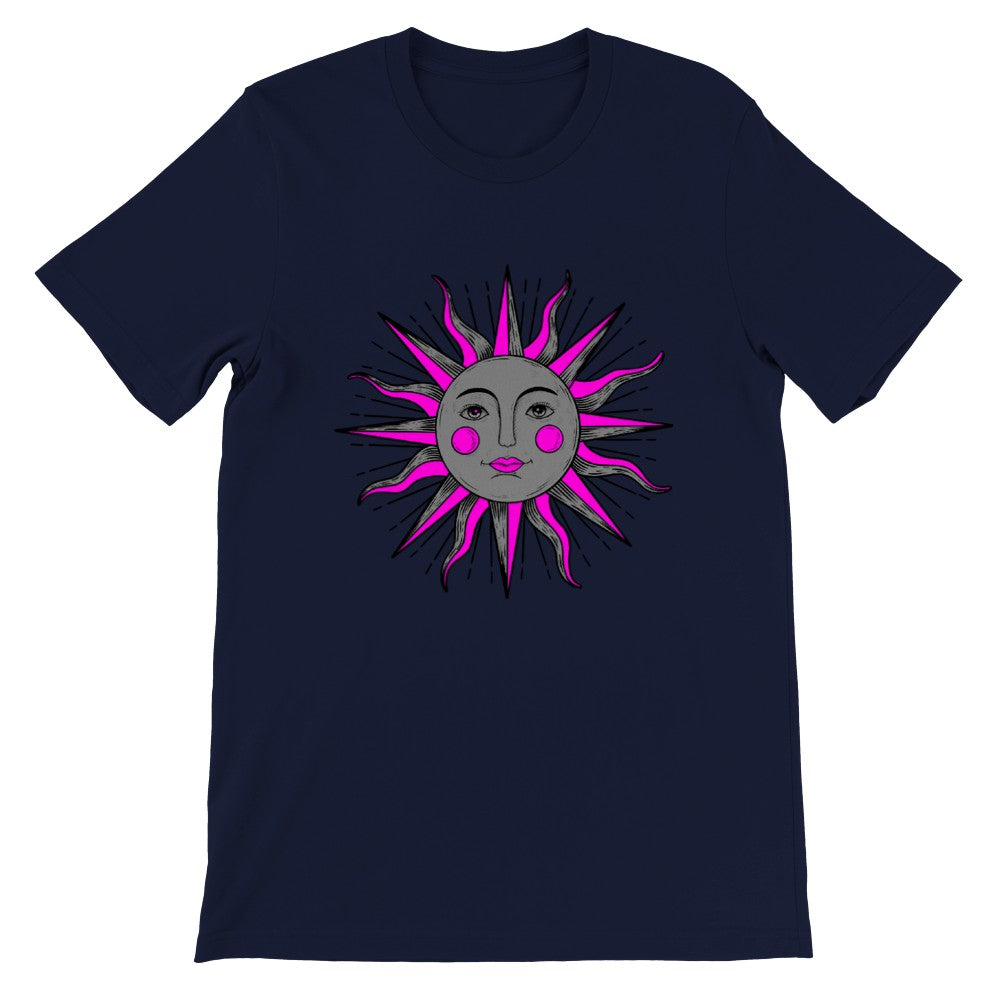Artwork T-shirt - Pink Eyed Sun - Premium Unisex Crewneck T-shirt 