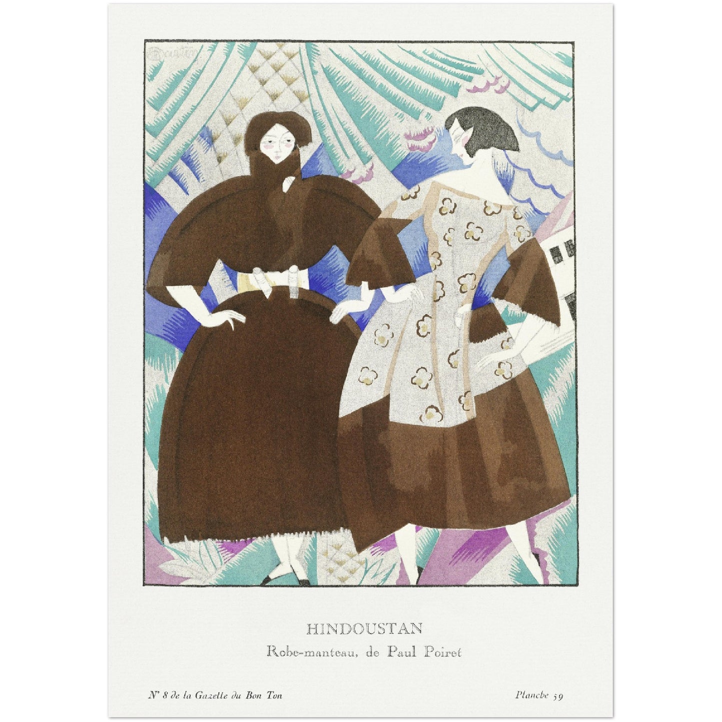 Plakat - Hindoustanobe-manteau, de Paul Poiret (1920) Charles Martin - Premium Mat Plakat