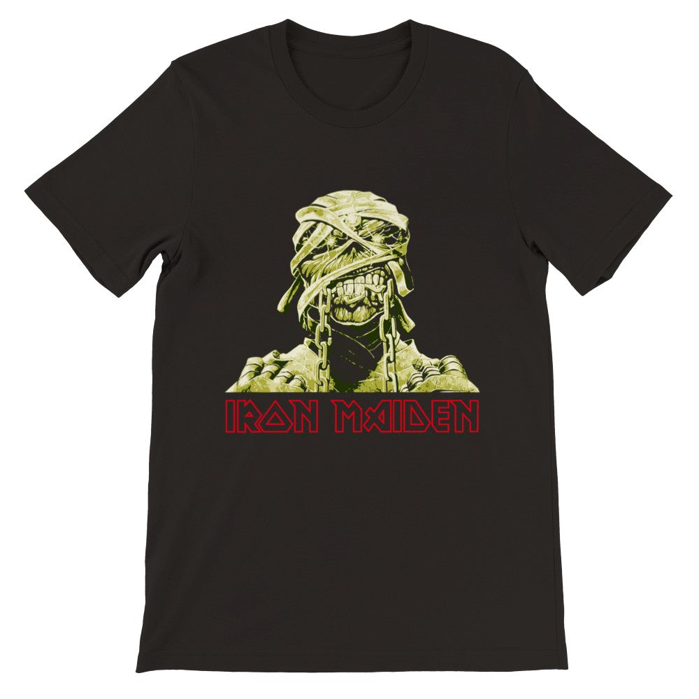 Musik T-Shirt - Iron Maiden Artwork - Eddie Art Premium Unisex T-Shirt