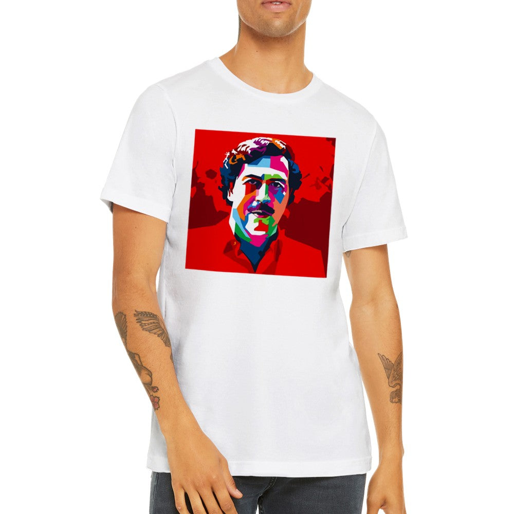 T-shirt With Print - Escobar Artwork - Retro Red Escobar Premium Unisex T-shirt