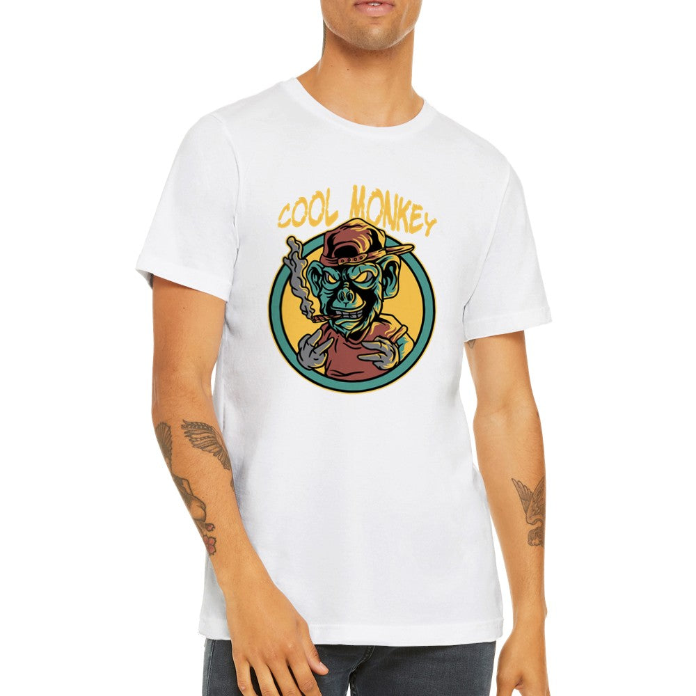 Quote T-Shirts - Cool Monkey Smoke Artwork Premium Unisex T-shirt