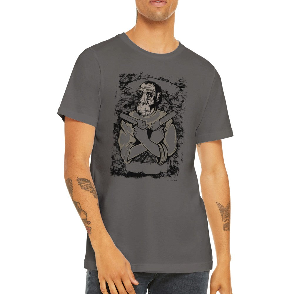 Artwork T-shirts - The Chimp Mobster - Premium Unisex T-shirt