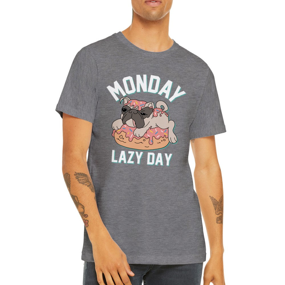 Sjove -t-shirts - Hund - Monday Lazy Day - Premium Unisex T-shirt