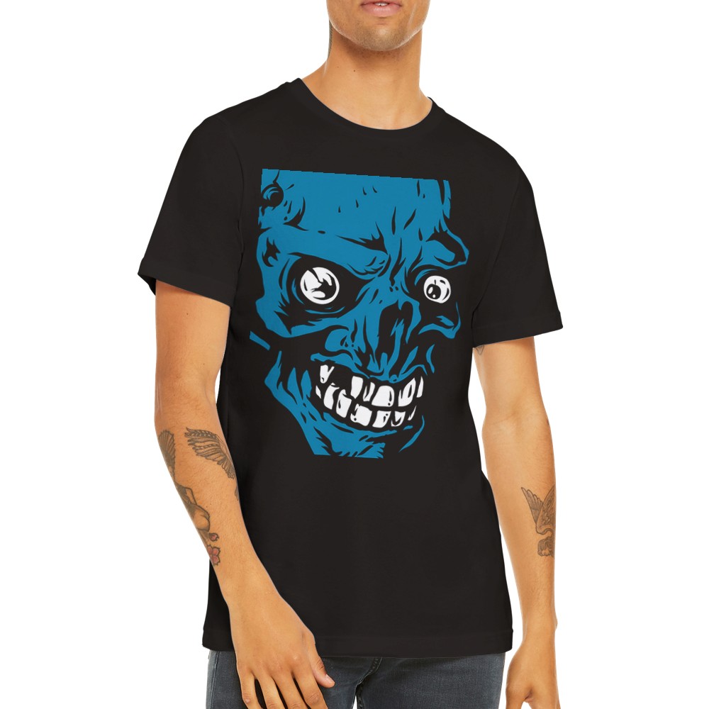 Artwork T-Shirts - Scary Eyes Skull Artwork - Premium Unisex T-shirt