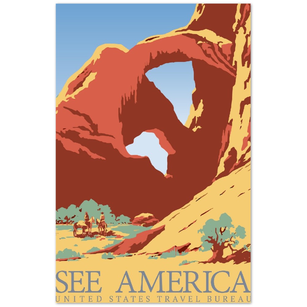 Plakat - Retro - See America United States Travel Bureau