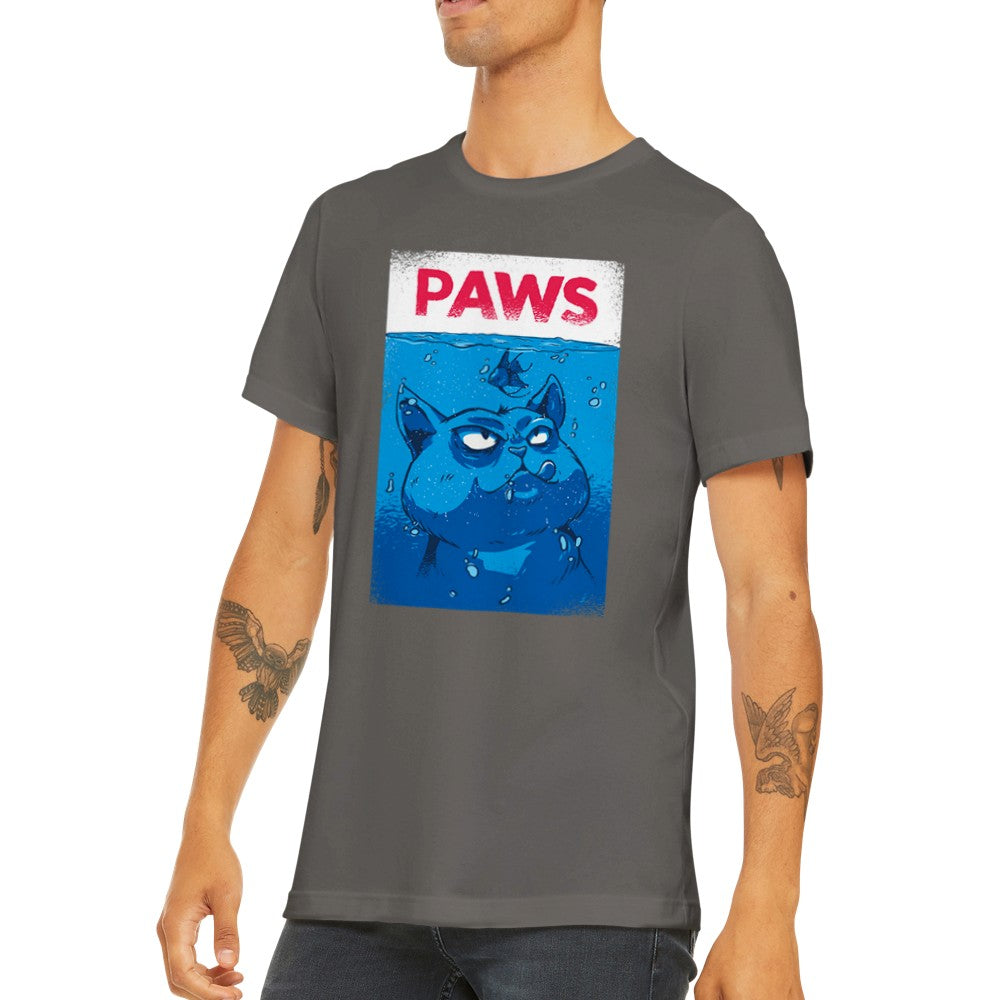 Quote T-shirt - Funny Designs Artwork - Cat Movies Paws Premium Unisex T-shirt