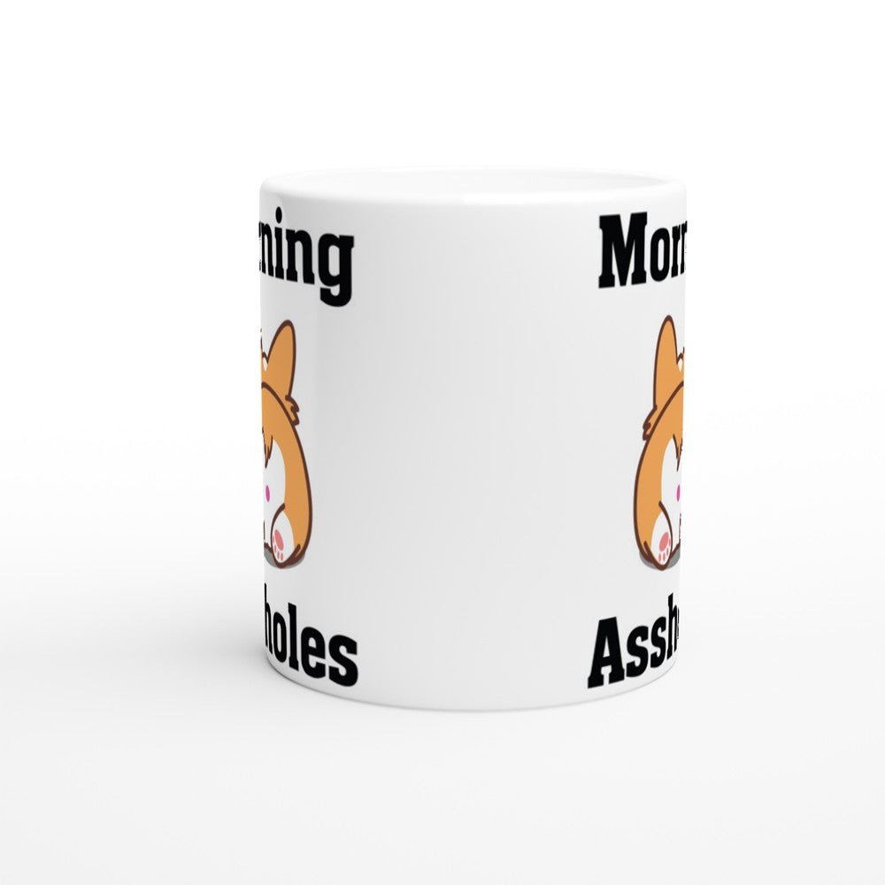 Tasse – lustige Zitate – French Bulldog Morning Assholes